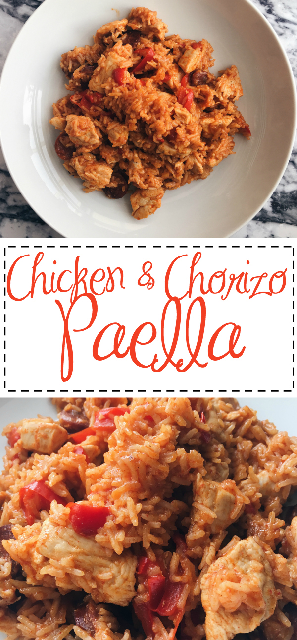 Spicy Chicken and Chorizo Spanish Paella which is quick and easy to make. This one pot dish will be ready to serve in 30 minutes. It is super tasty and healthy.